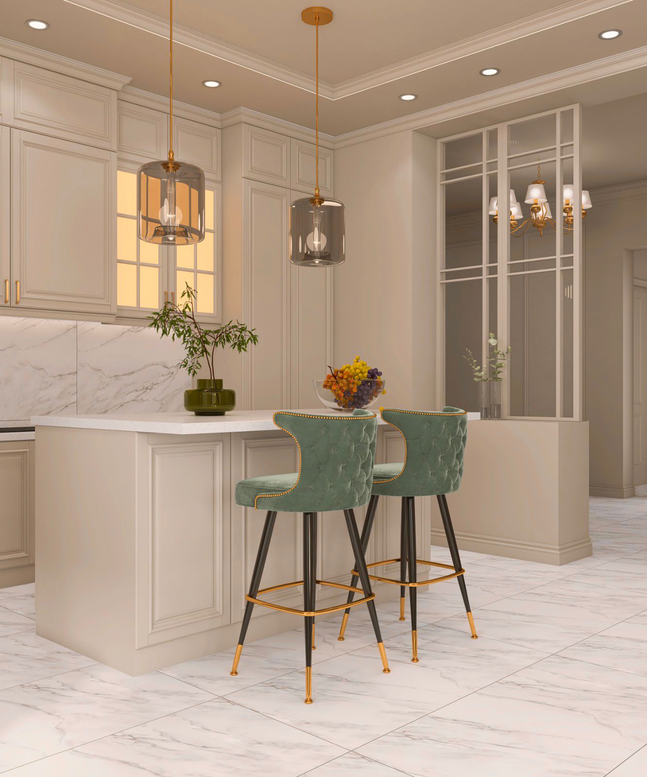 Кухня-столовая в частном доме