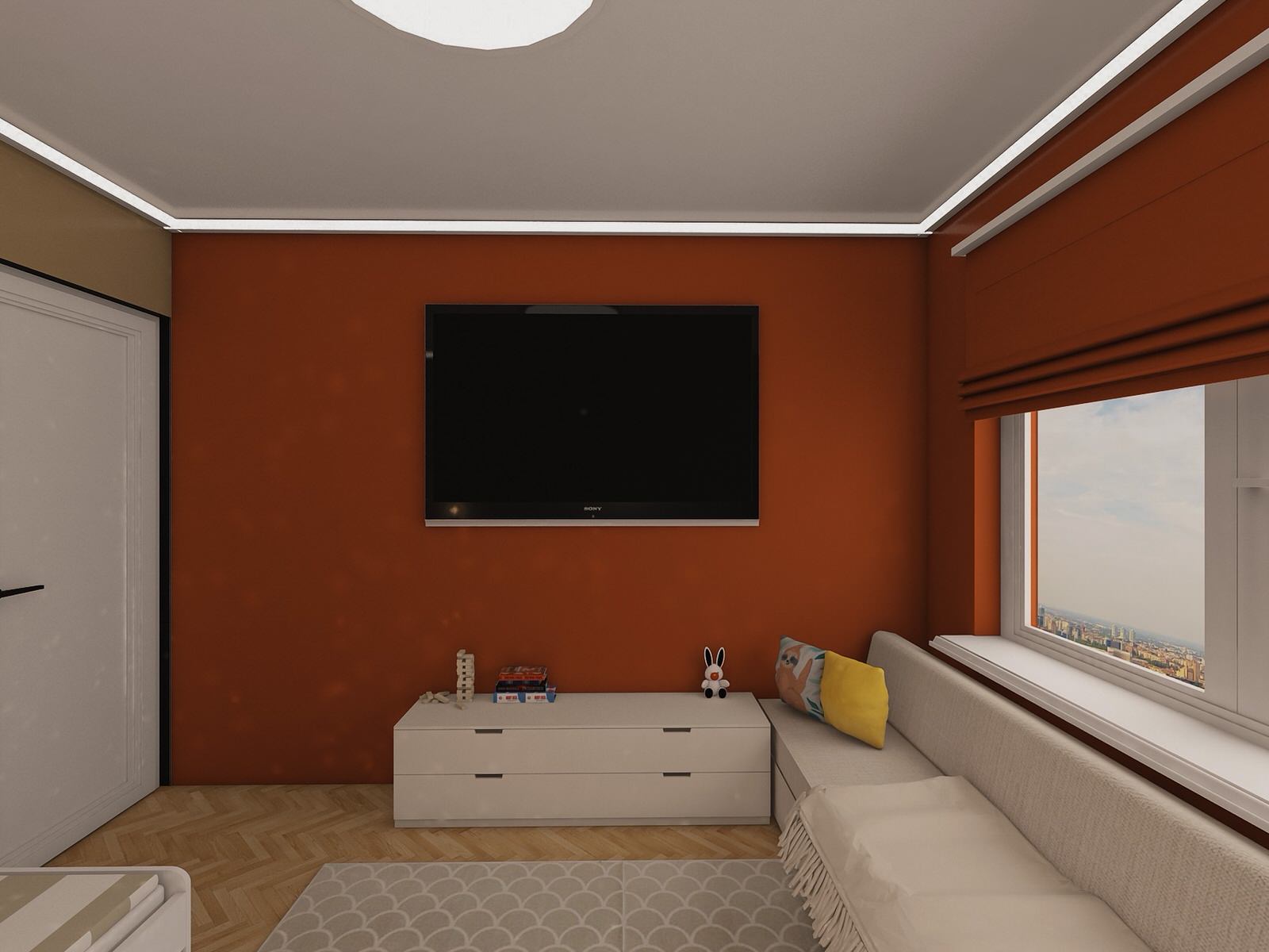 Обложка проекта: Дизайн-проект детской.