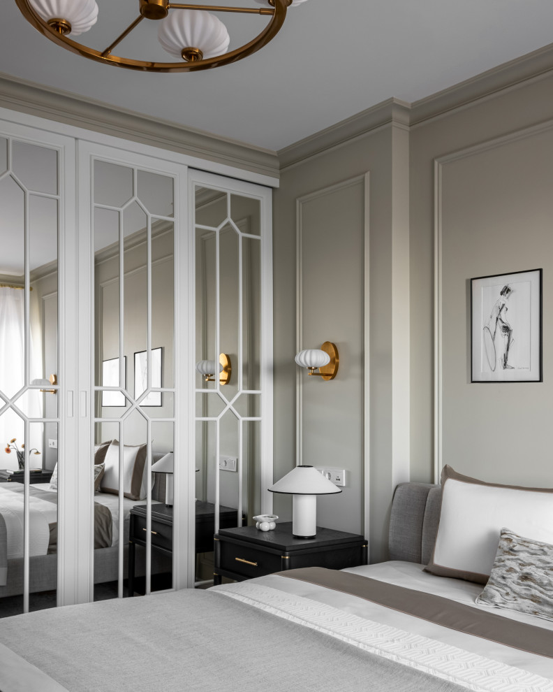 Раздвижная перегородка-зеркало