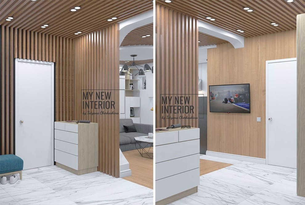 Дизайн квартиры студии 43 кв.м. в стиле минимализм