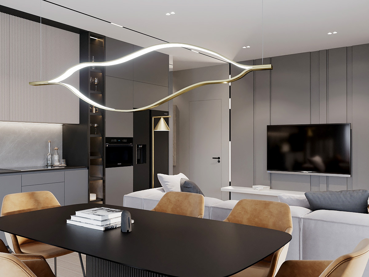 Дизайн-проект интерьера частного одноэтажного дома в Калининградской области