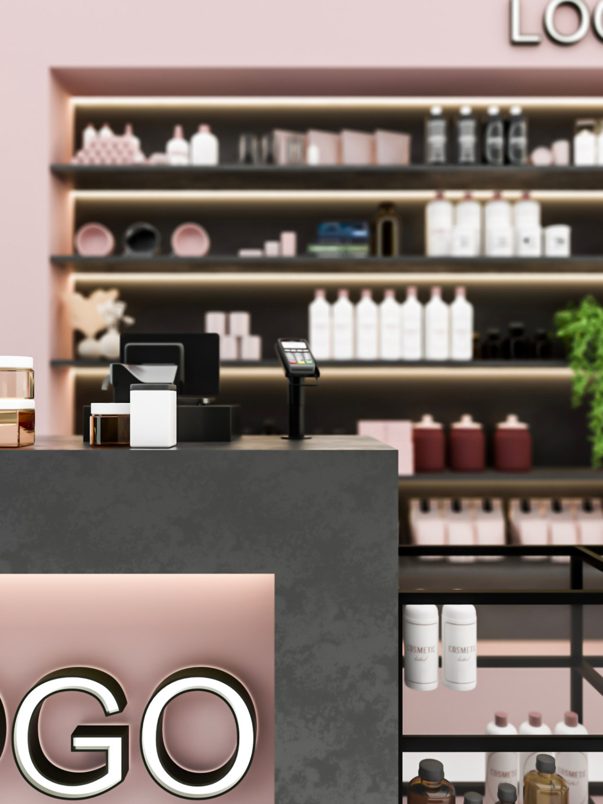 Дизайн торгового островка косметики