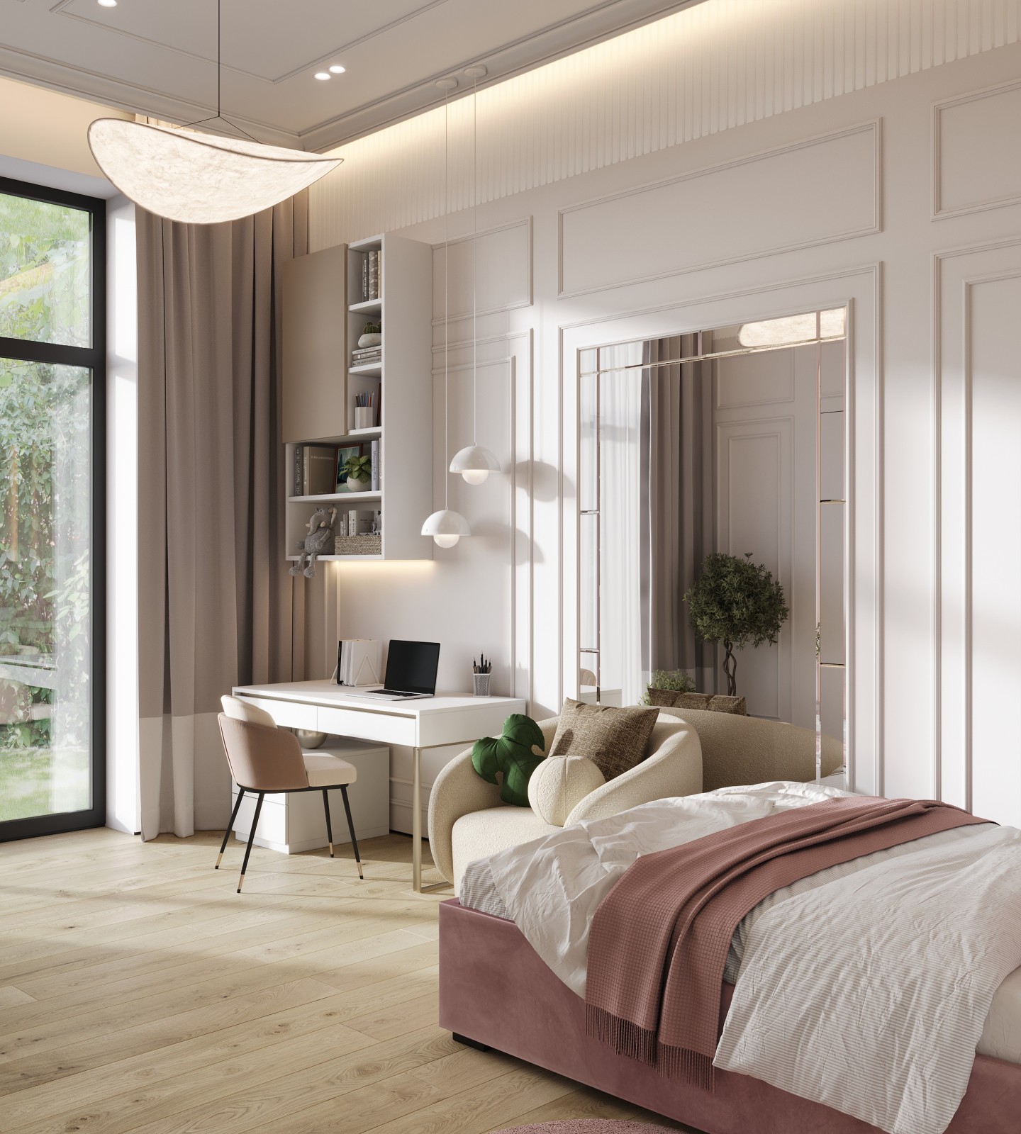 Современный одноэтажный дом площадью в 300 м.кв.