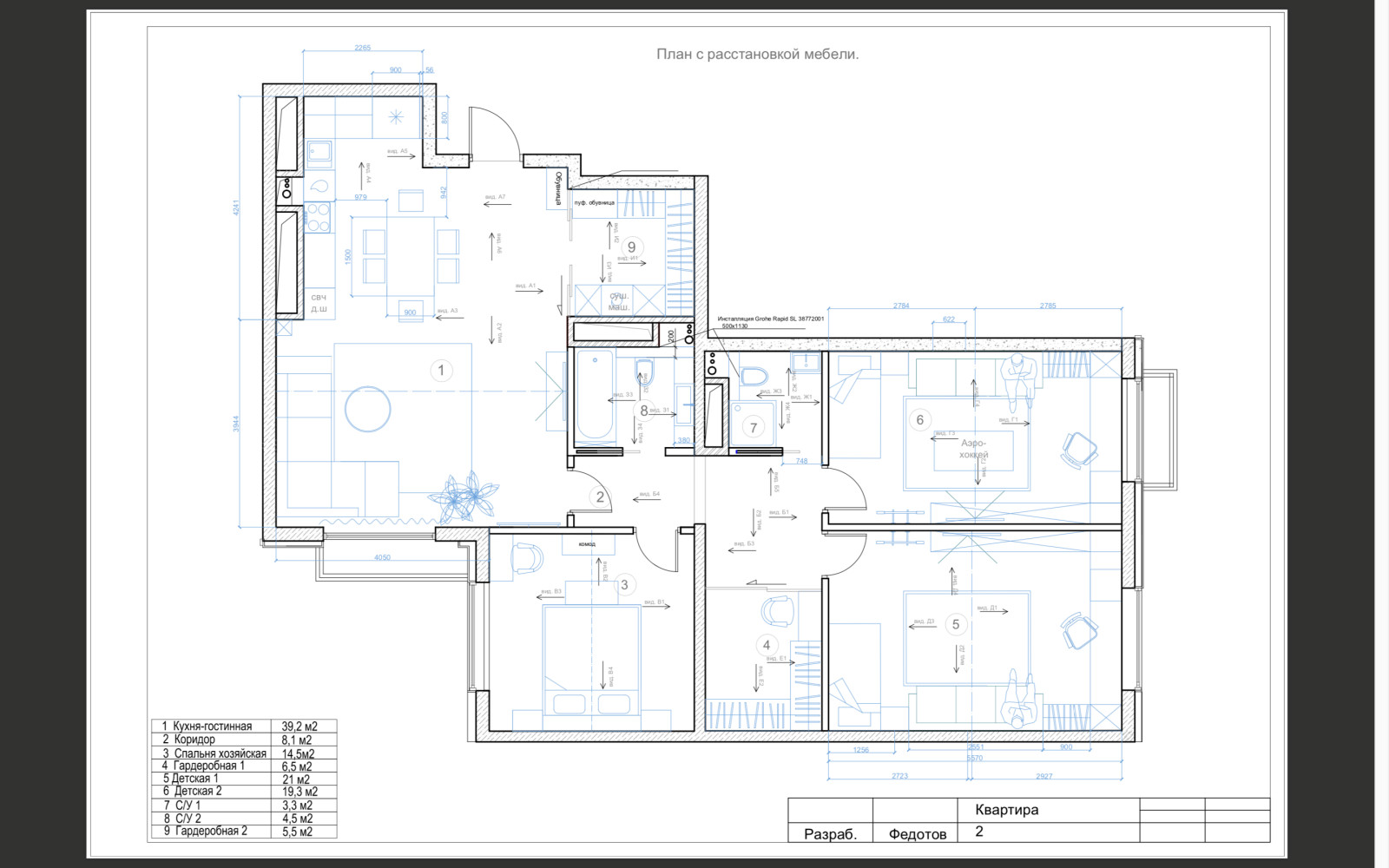 Реализованный проект, неоклассика с акцентами
