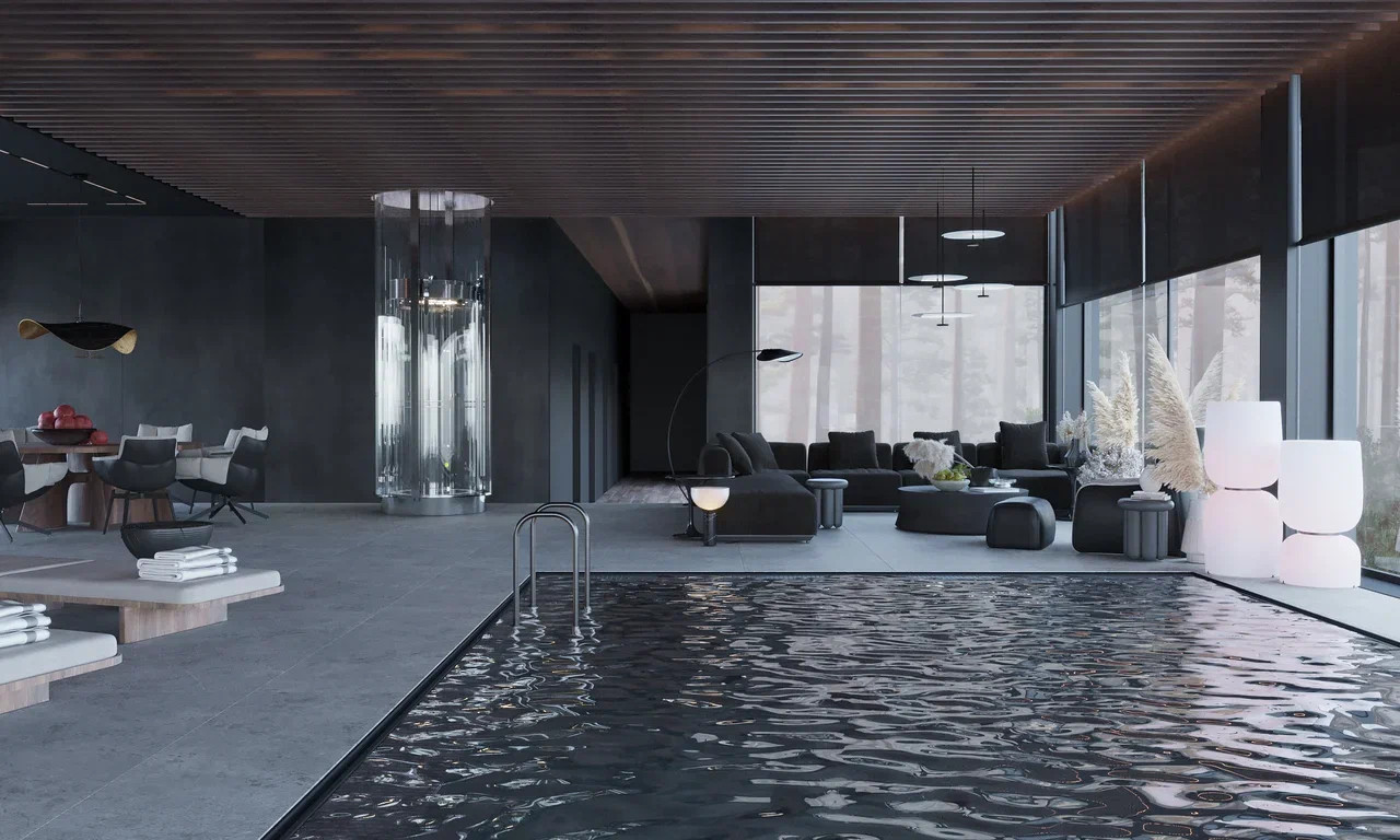 Спа -зона в интерьере дома в КП Променад