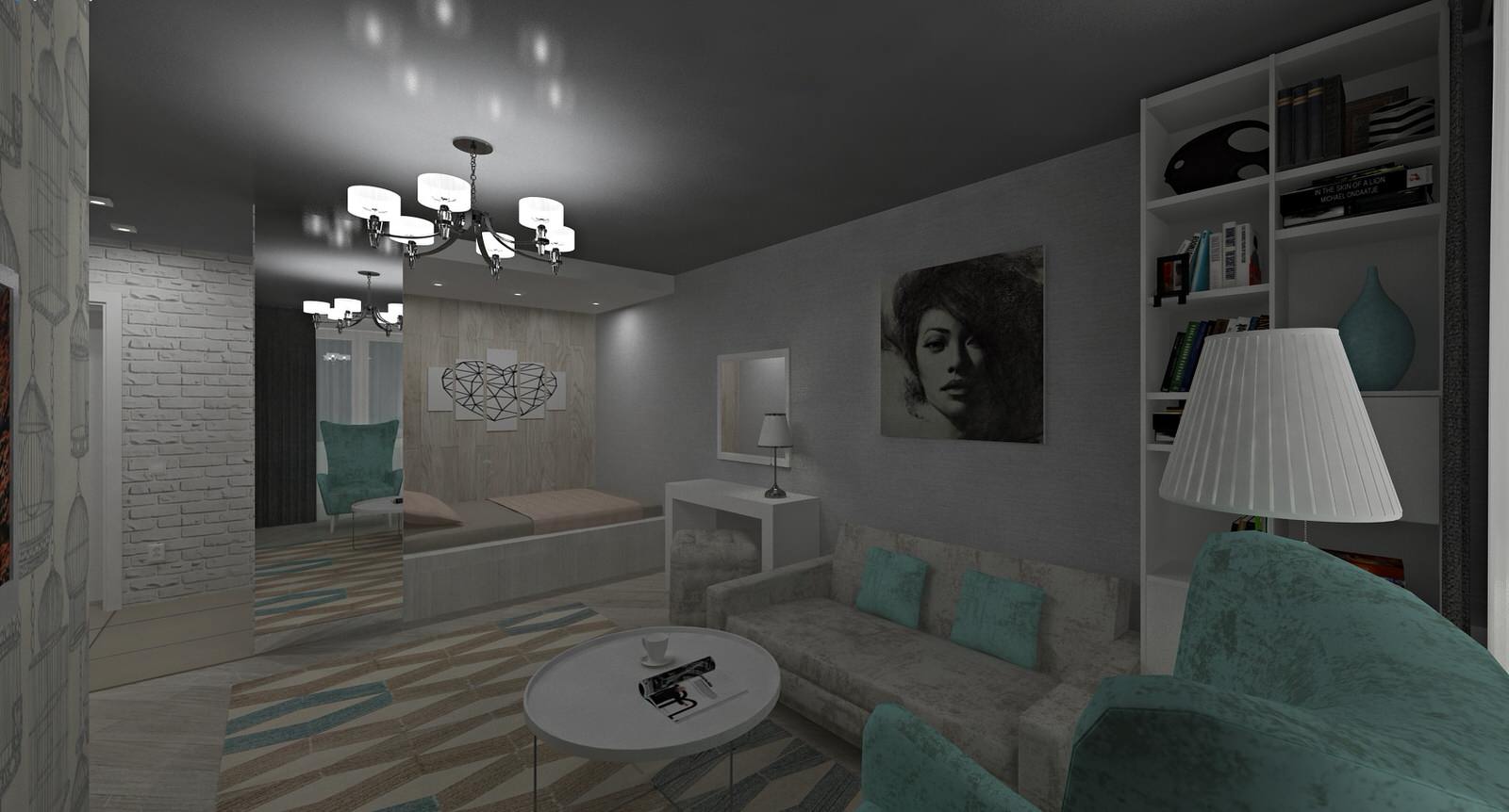 "Всё в одном" -  проект однокомнатной квартиры