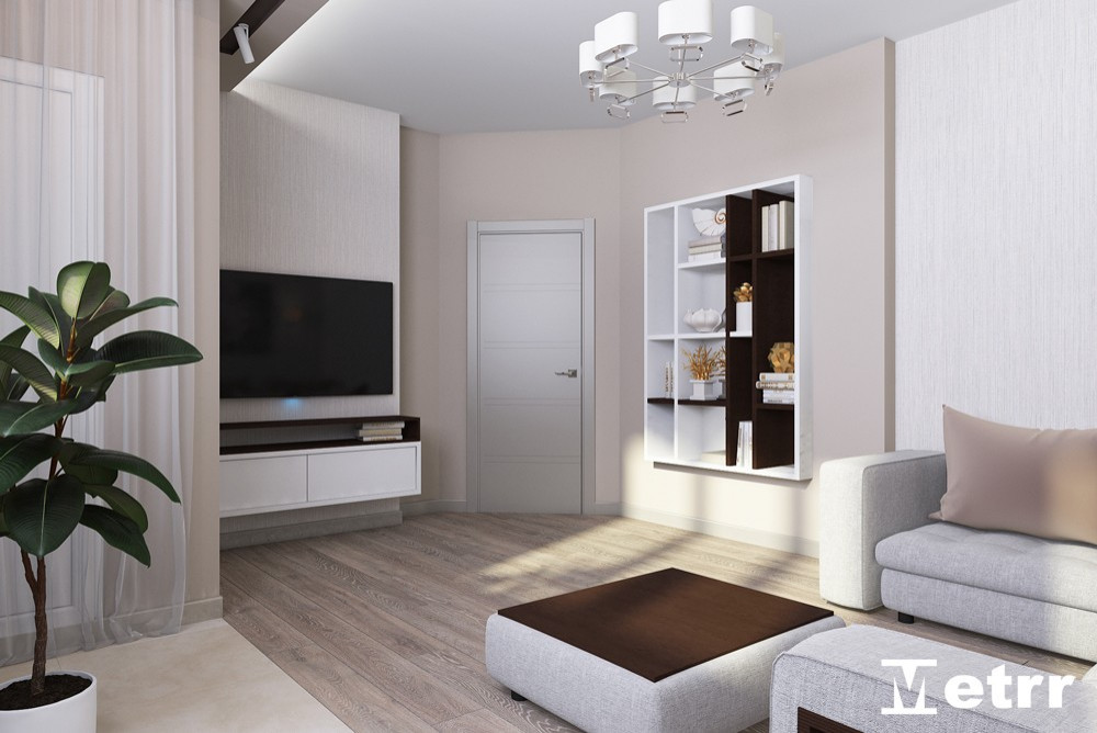 Дизайн - проект двухкомнатной квартиры S=61m2 ЖК Олимпия Парк