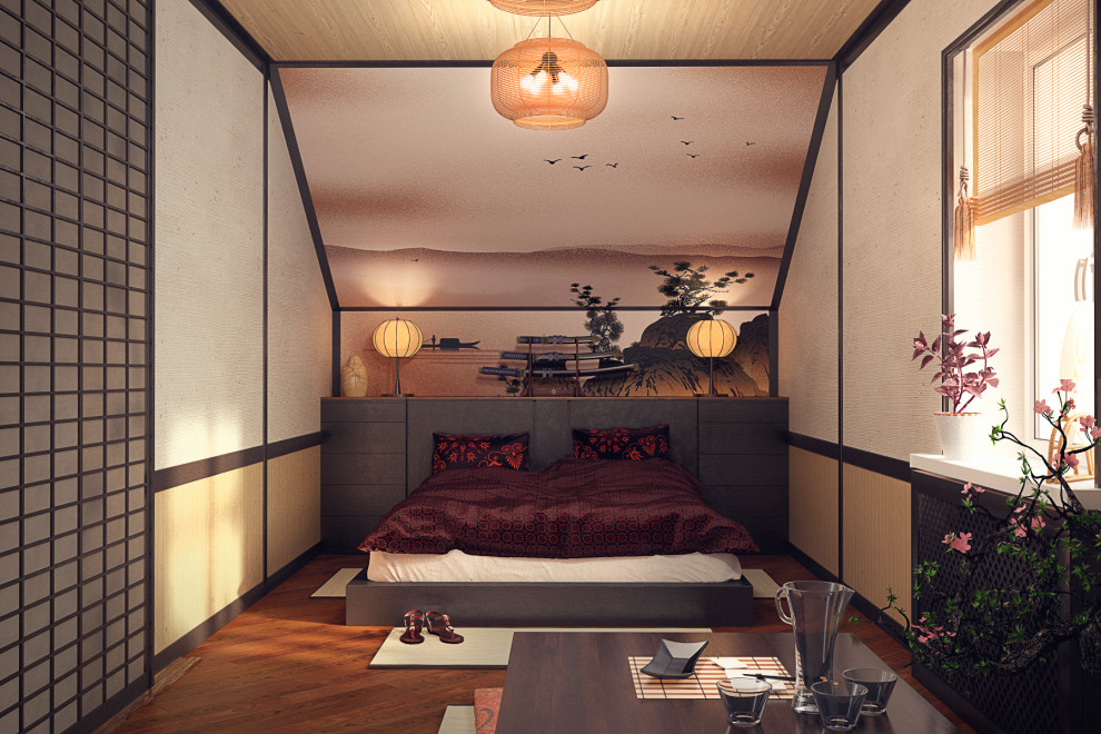 Обложка проекта: Спальня в этническом стиле в частном доме в п. Чесноковка