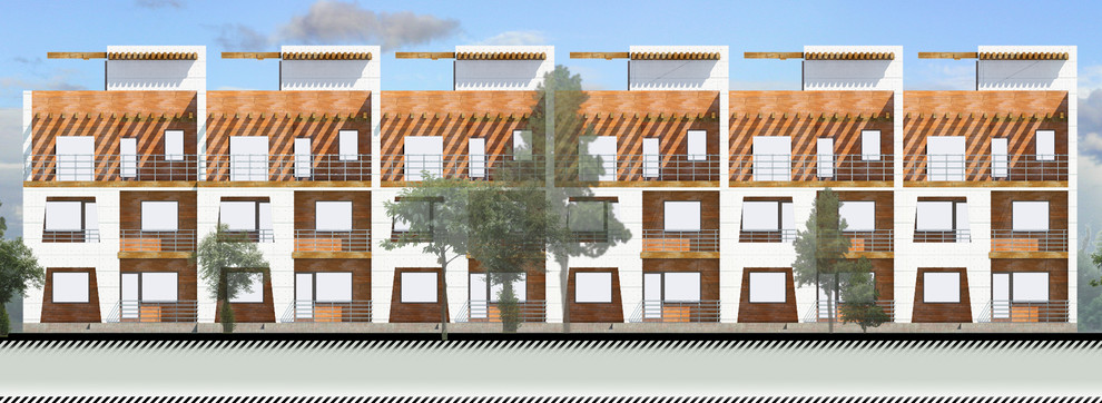 фасад блокированных жилых домов