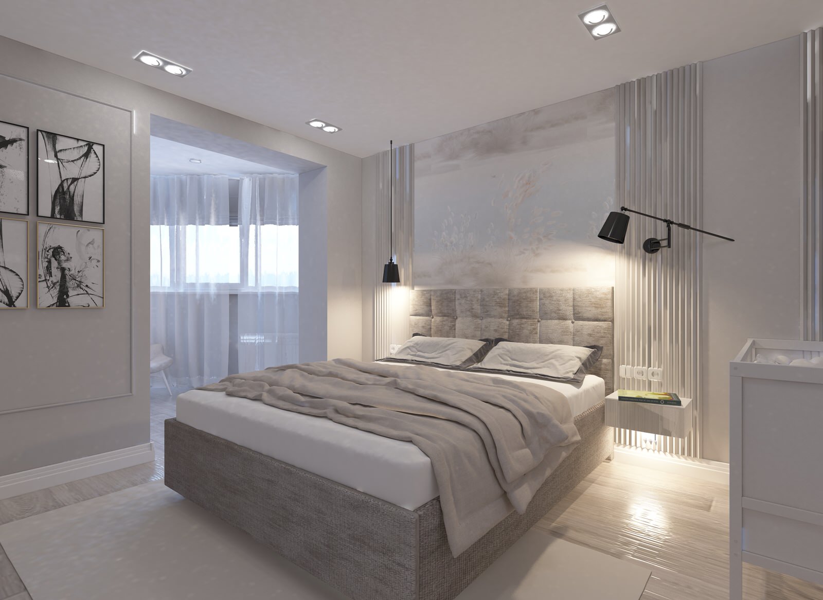 Дизайн спальни в современном стиле.