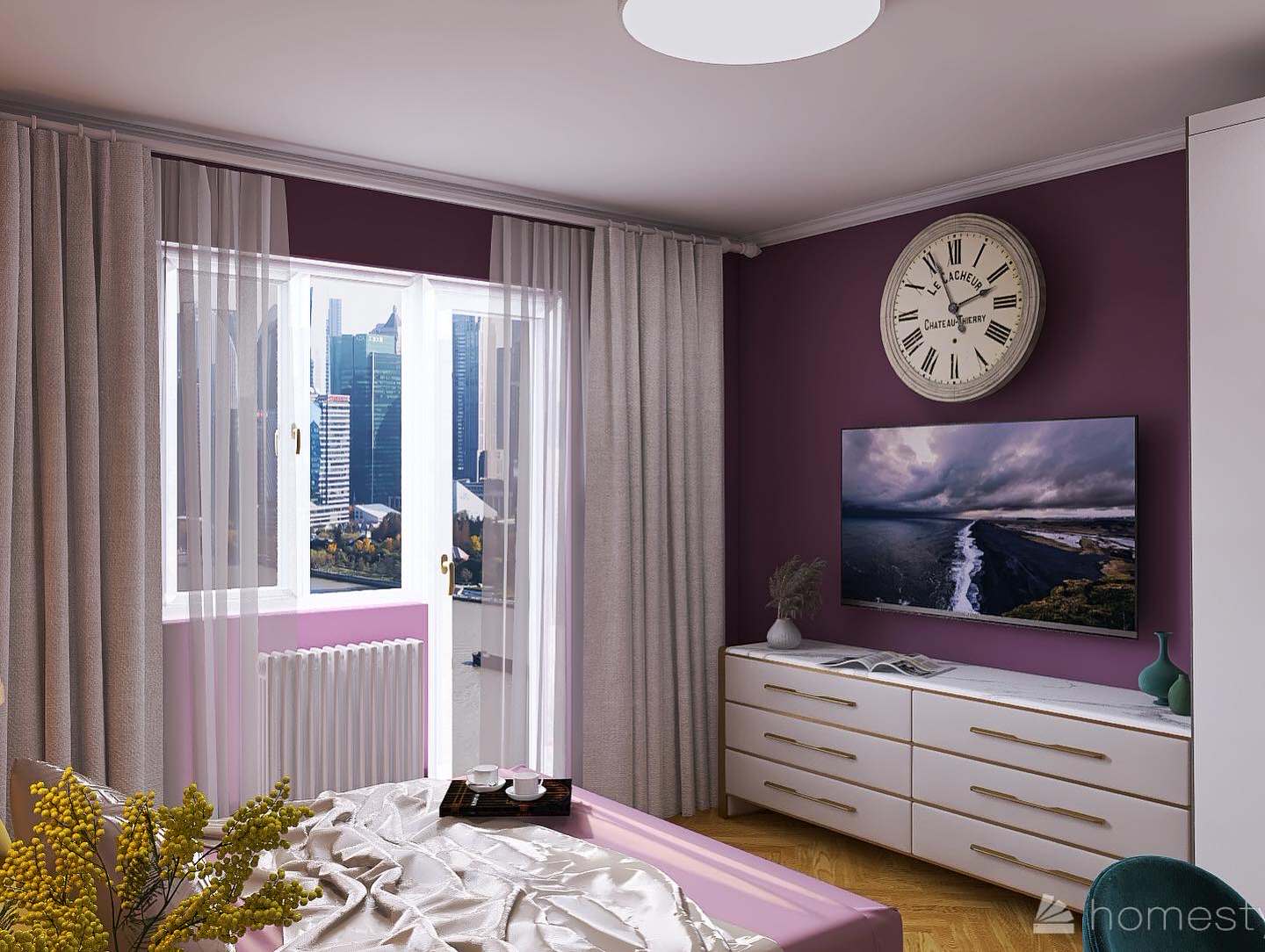 Фиолетовая спальня