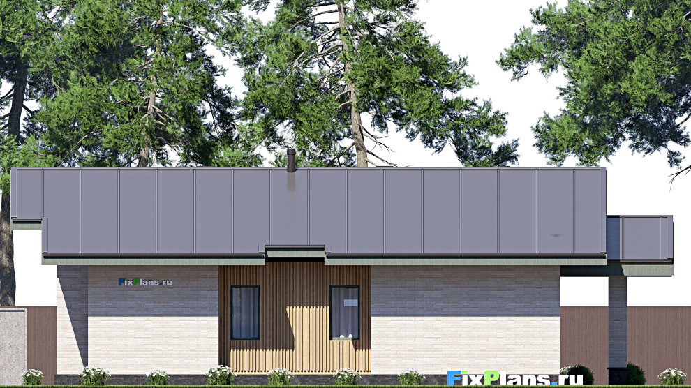 Проект одноэтажного дома 16х17м S156м2 F-18017