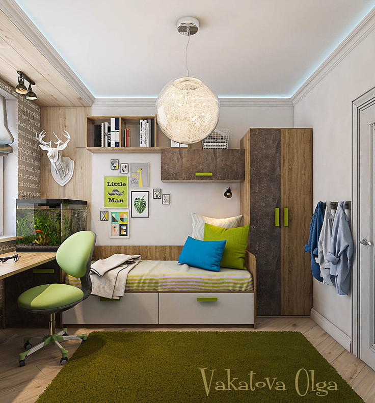 Обложка проекта: Интерьер детской для мальчика.