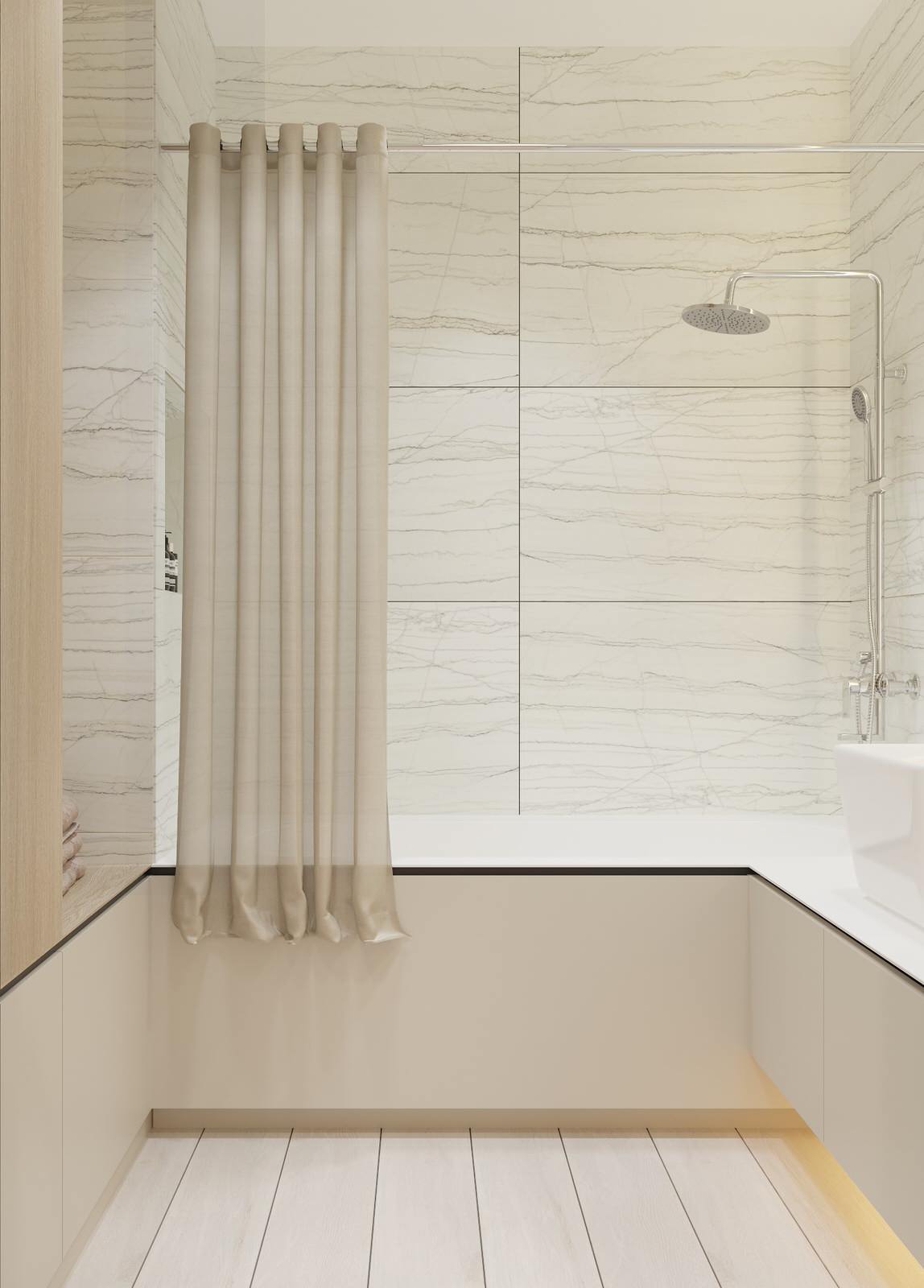 Проект квартиры, площадью 88 кв. м в п. Ганино