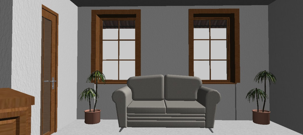 Зона отдыха на втором этаже в хозяйской спальне. Диван раскладывается.