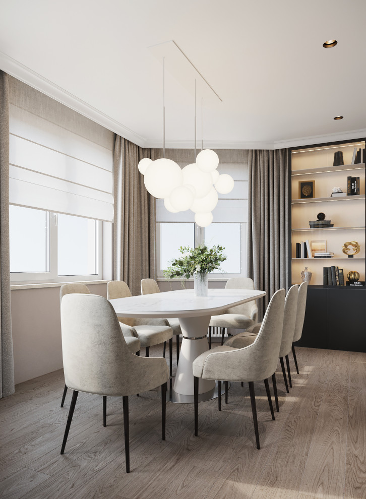 Современная квартира в теплых тонах