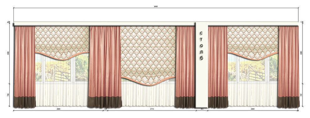 Эскизы штор