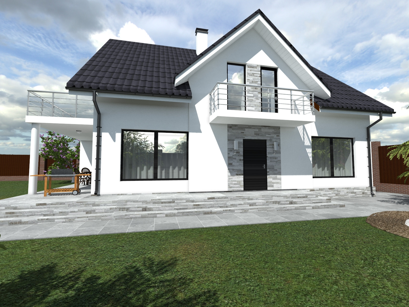 Коттедж в разной отделке