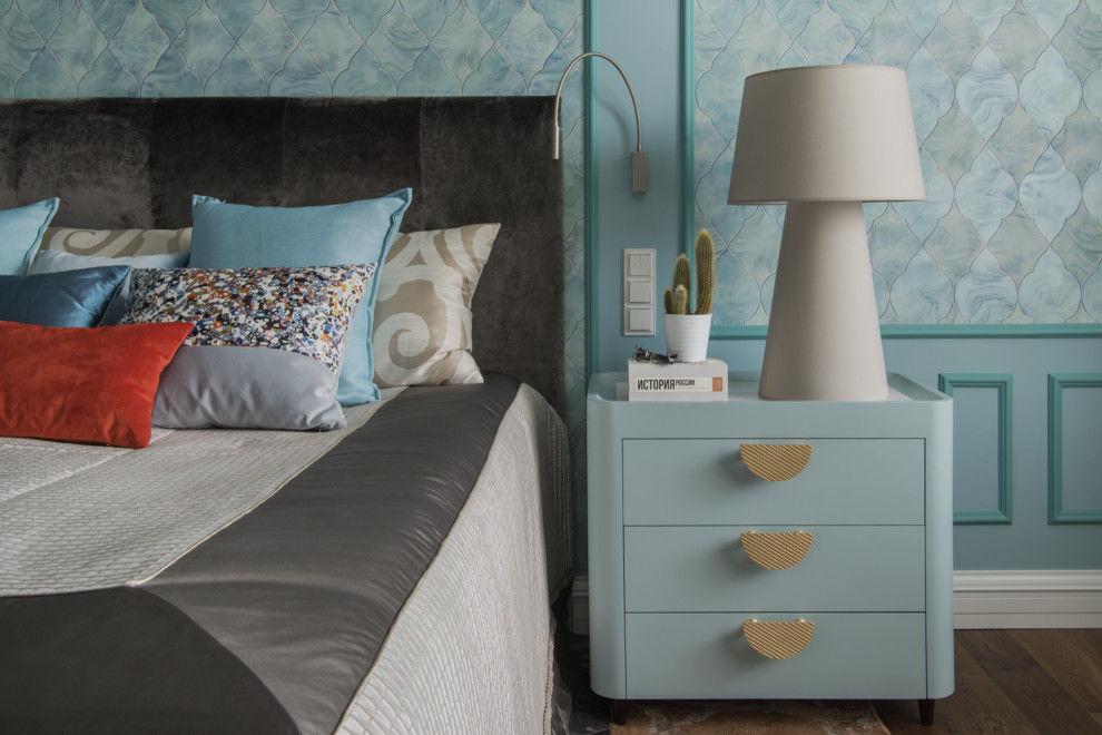 Спальня в цвете "тиффани"