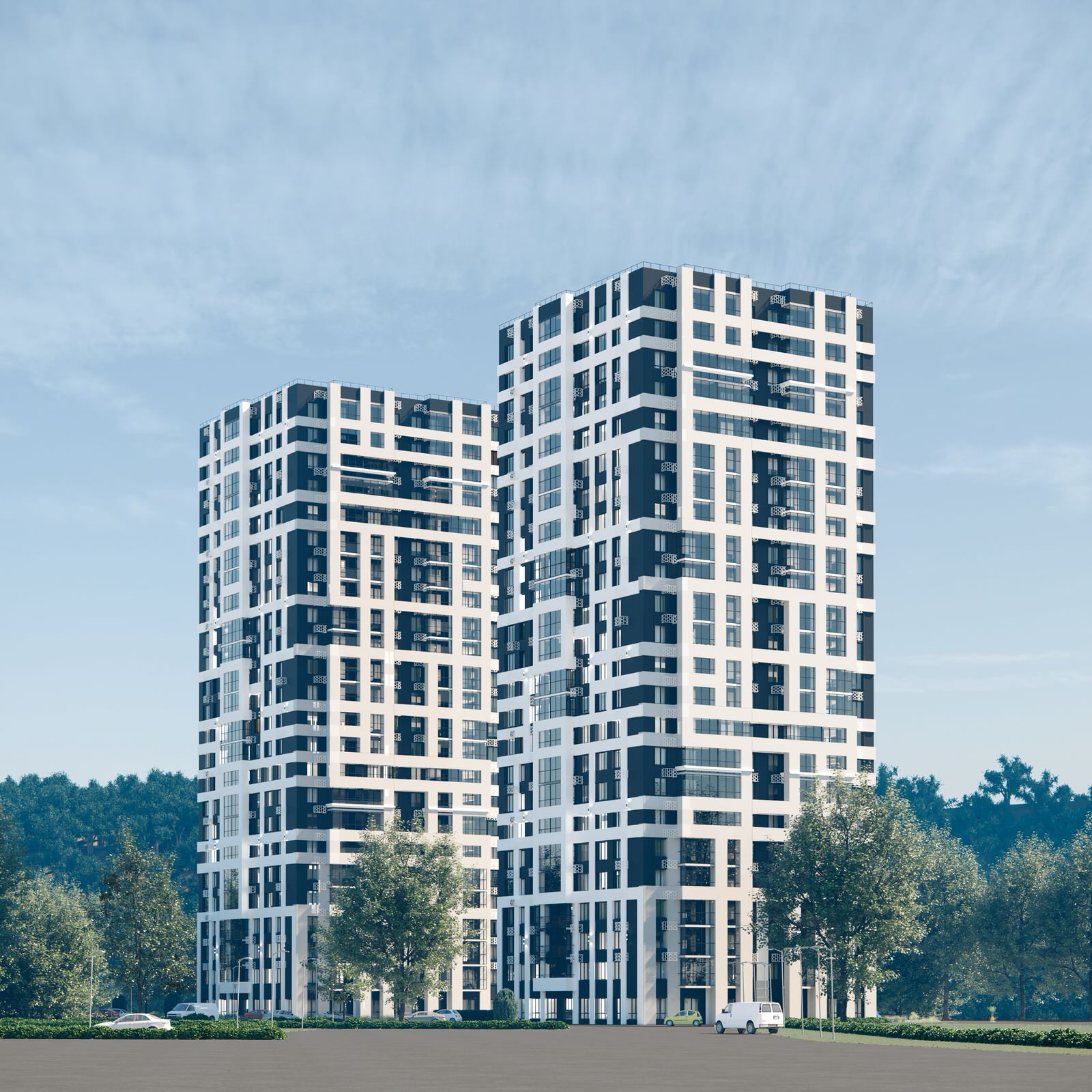 Обложка проекта: Визуализация фасадов ЖК