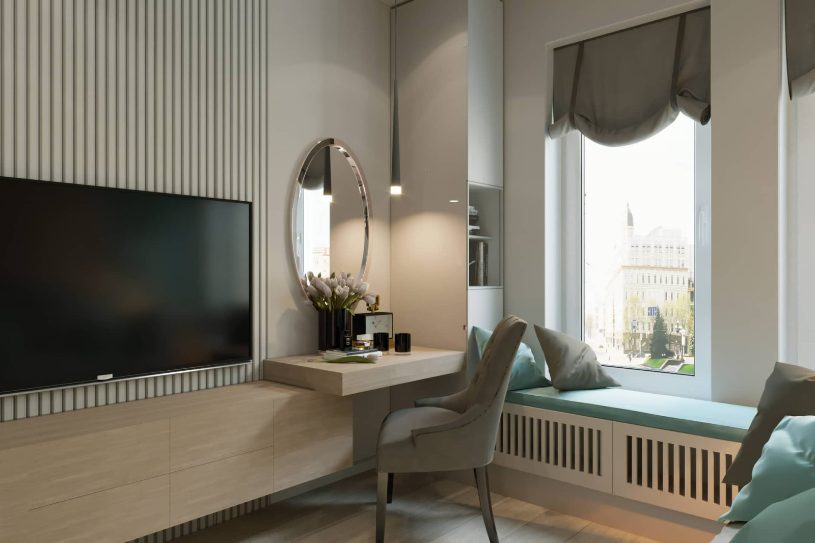 Дизайн и ремонт квартиры в ЖК «Грин Парк» — Бирюзовое настроение