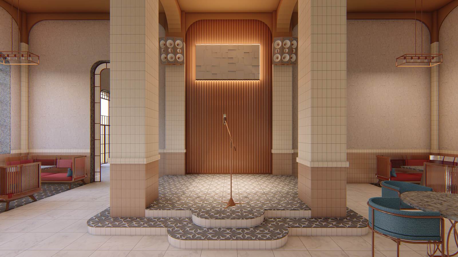 Проект ресторана в стиле ar deco