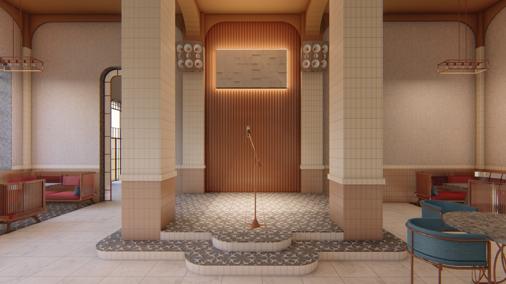 Проект ресторана в стиле ar deco