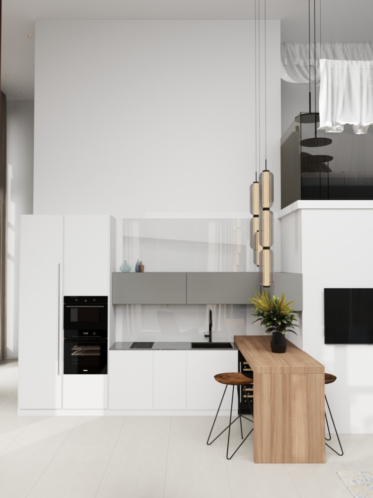 2-ух уровневая квартира в стиле минимализм