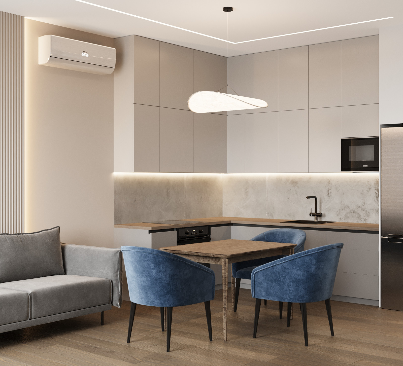 Дизайн 2-комнатной квартиры в ЖК Лермонтовский 54