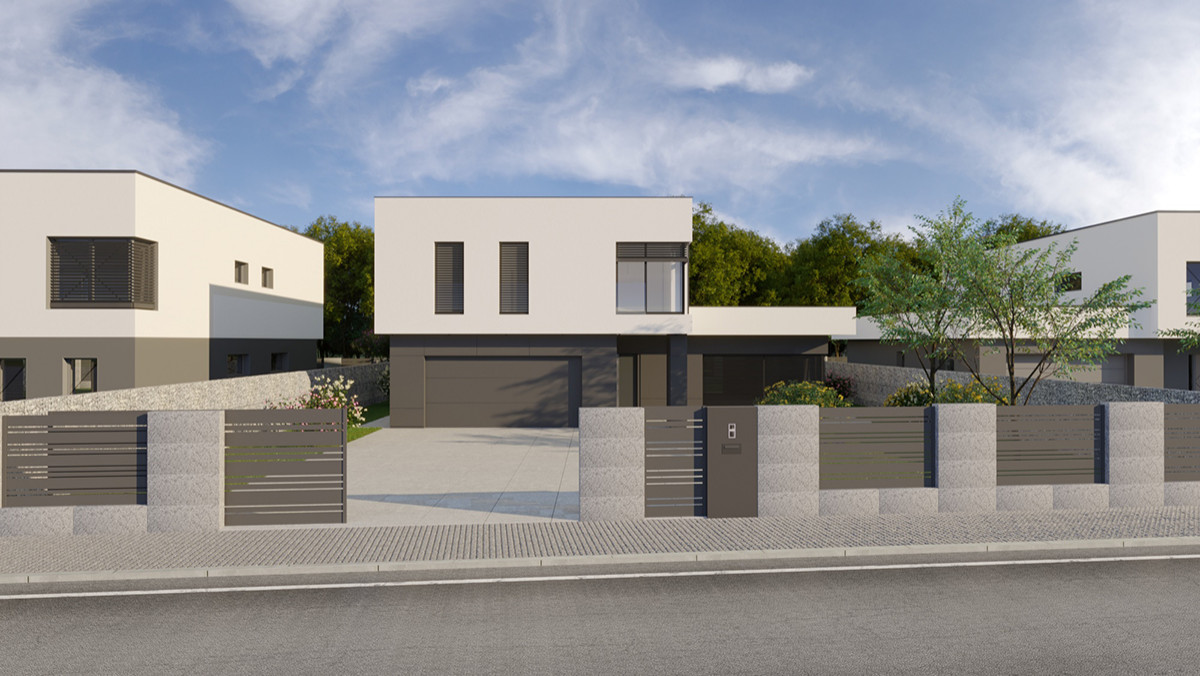 Архитектурный проект и дизайн интерьера в современном стиле виллы 380м2 под Праг