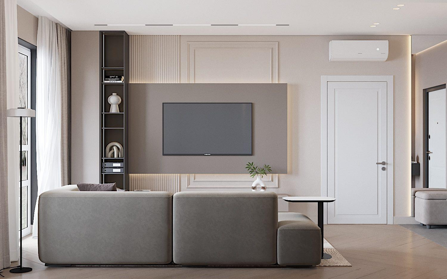 Квартира 57м2 в Новороссийске в стиле неоклассика