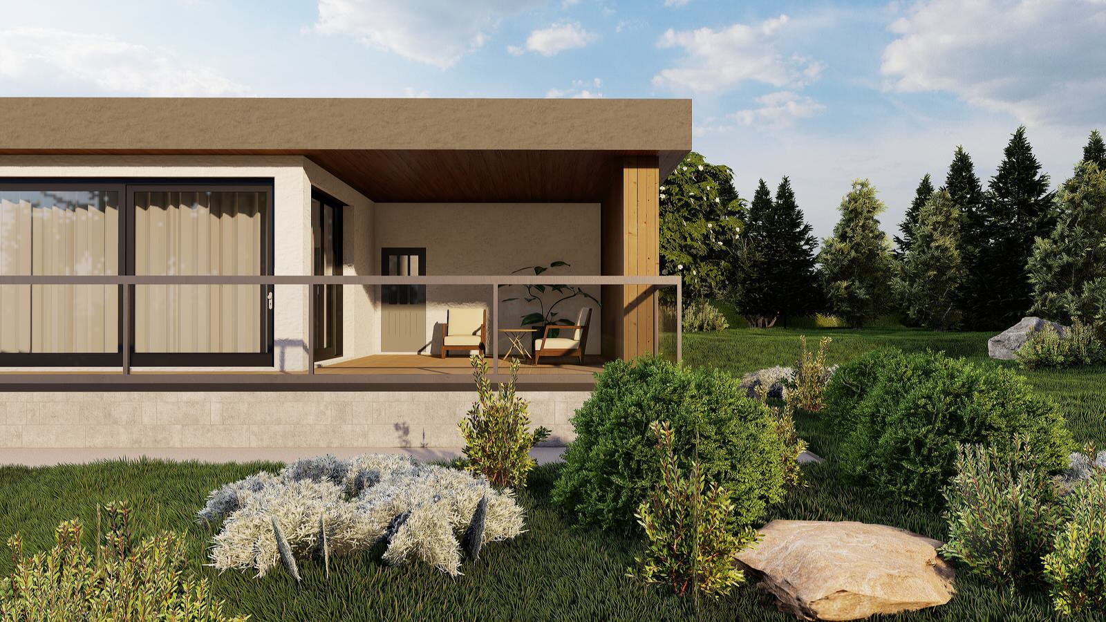 Летний одноэтажный дом