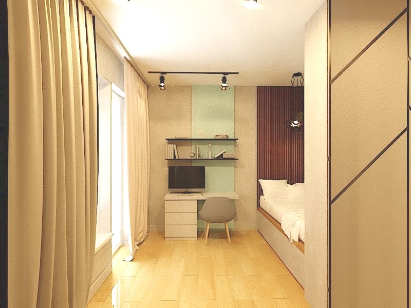 Дизайн студии 38,5 м2 ЖК Восточный