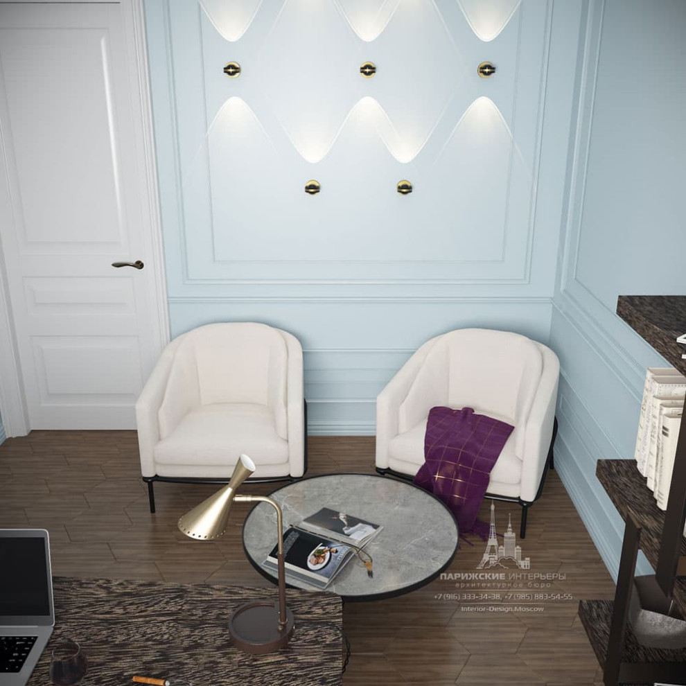 Проект кабинета в парижском стиле в ЖК «Донской Олимп»