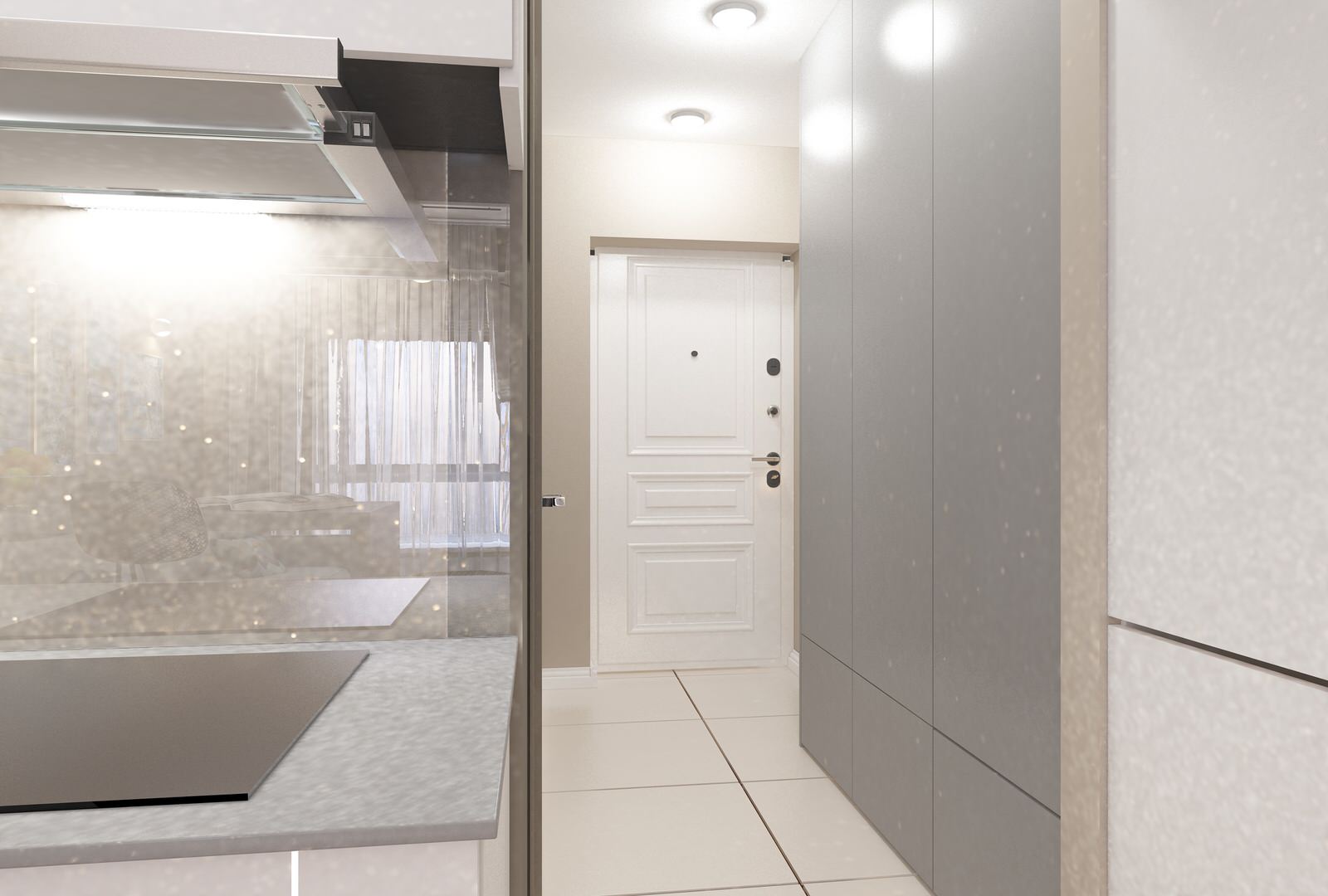 дизайн квартиры 19 кв.м  г.Москва ЖК "Полярная 25"