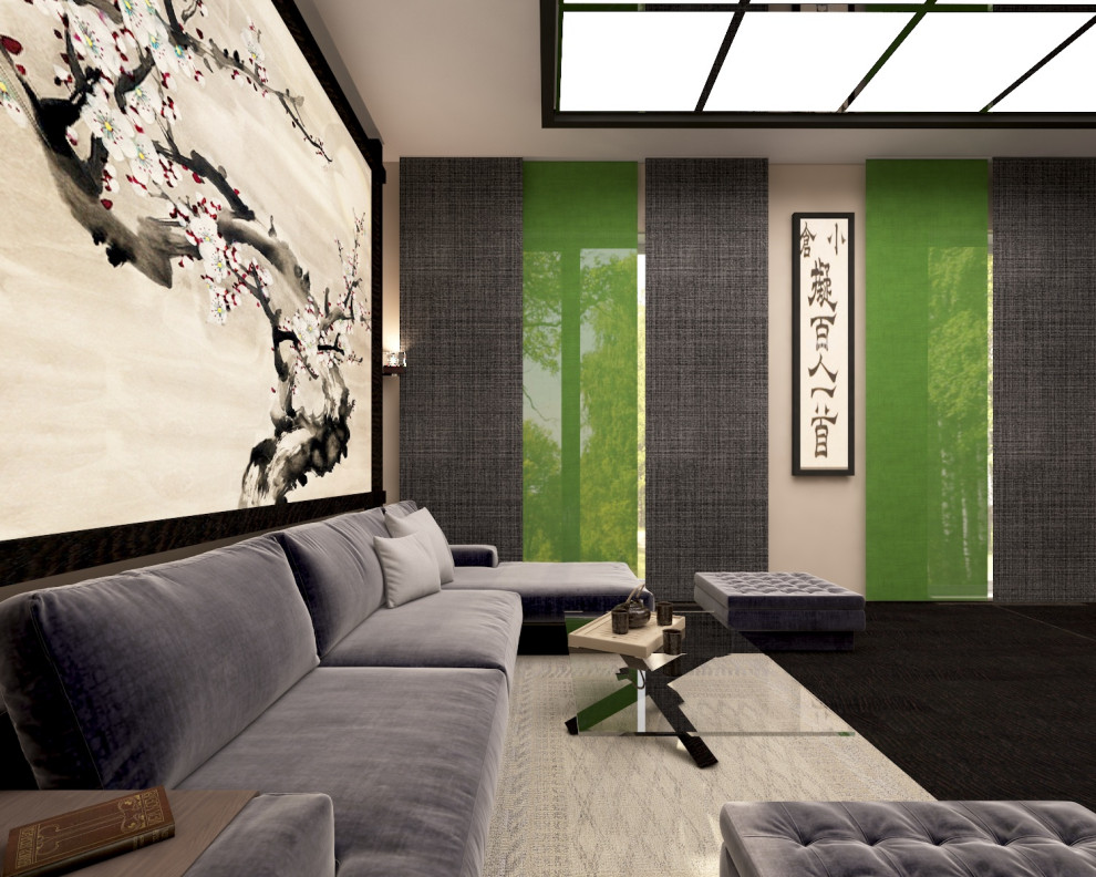 кухня-гостиная в японском стиле