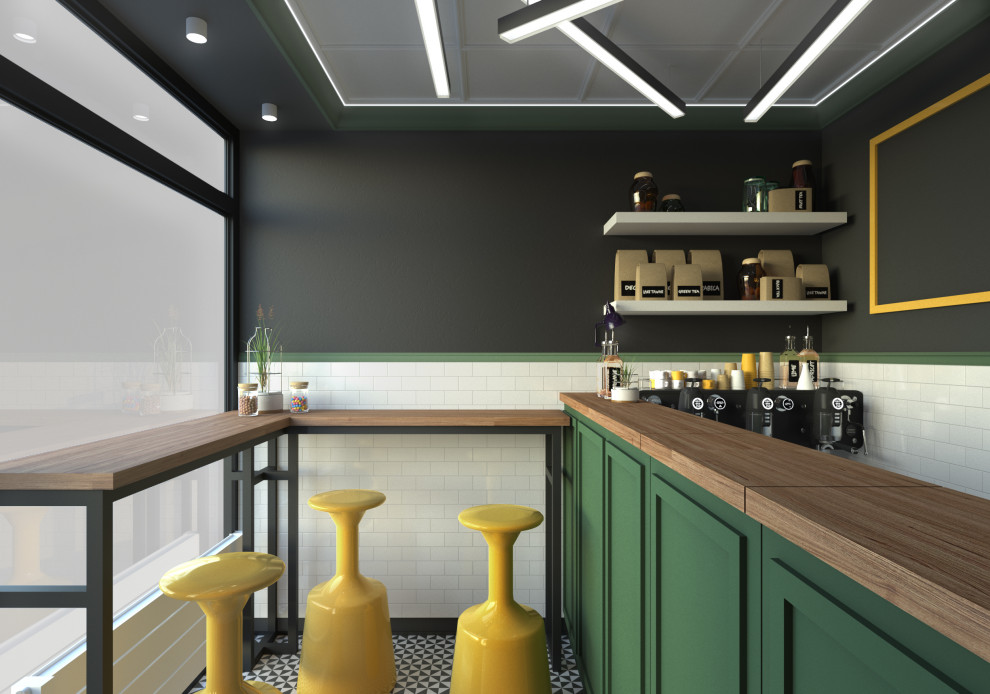 Обложка проекта: Дизайн-проект. Небольшая кофейня. Тула. 2017 г.