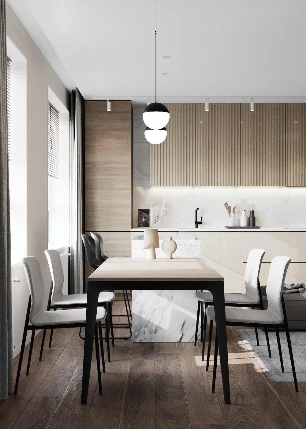 ЖК Гранит, кухня-гостиная