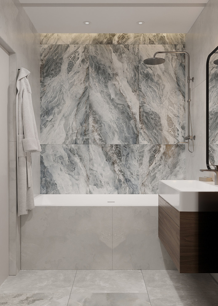 Минималистичная квартира с тёмной спальней