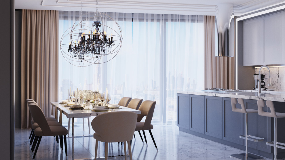 3D Визуализация кухни столовой