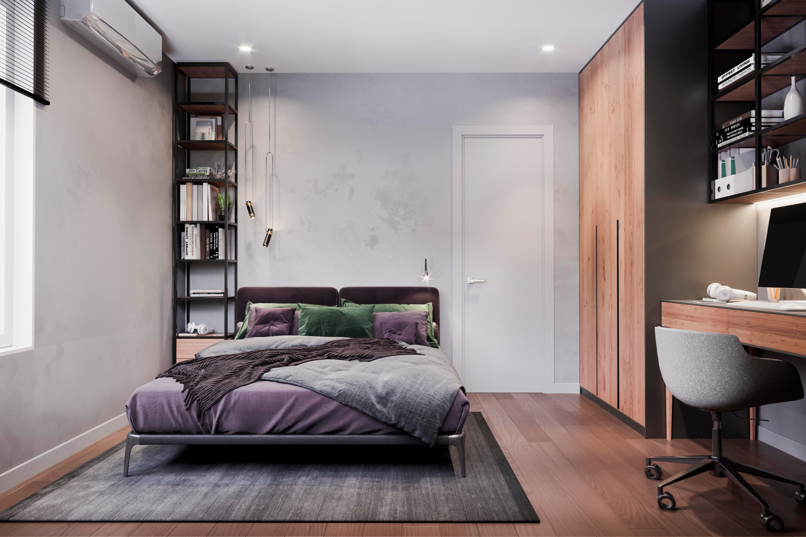 Дизайн и ремонт квартиры в ЖК «Level Амурская» — Сложный серый