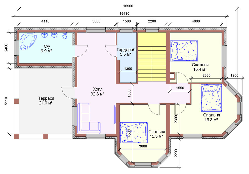 Проект коттеджа 5