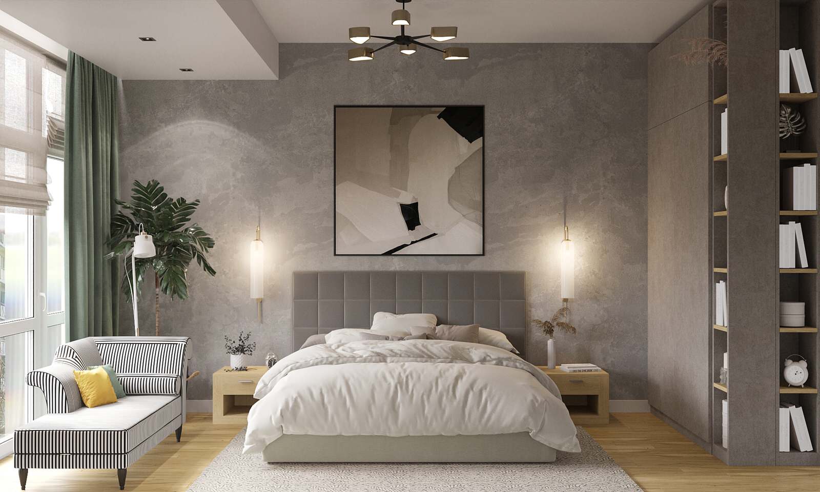 Квартира с 2 полноценными спальнями 60 м2