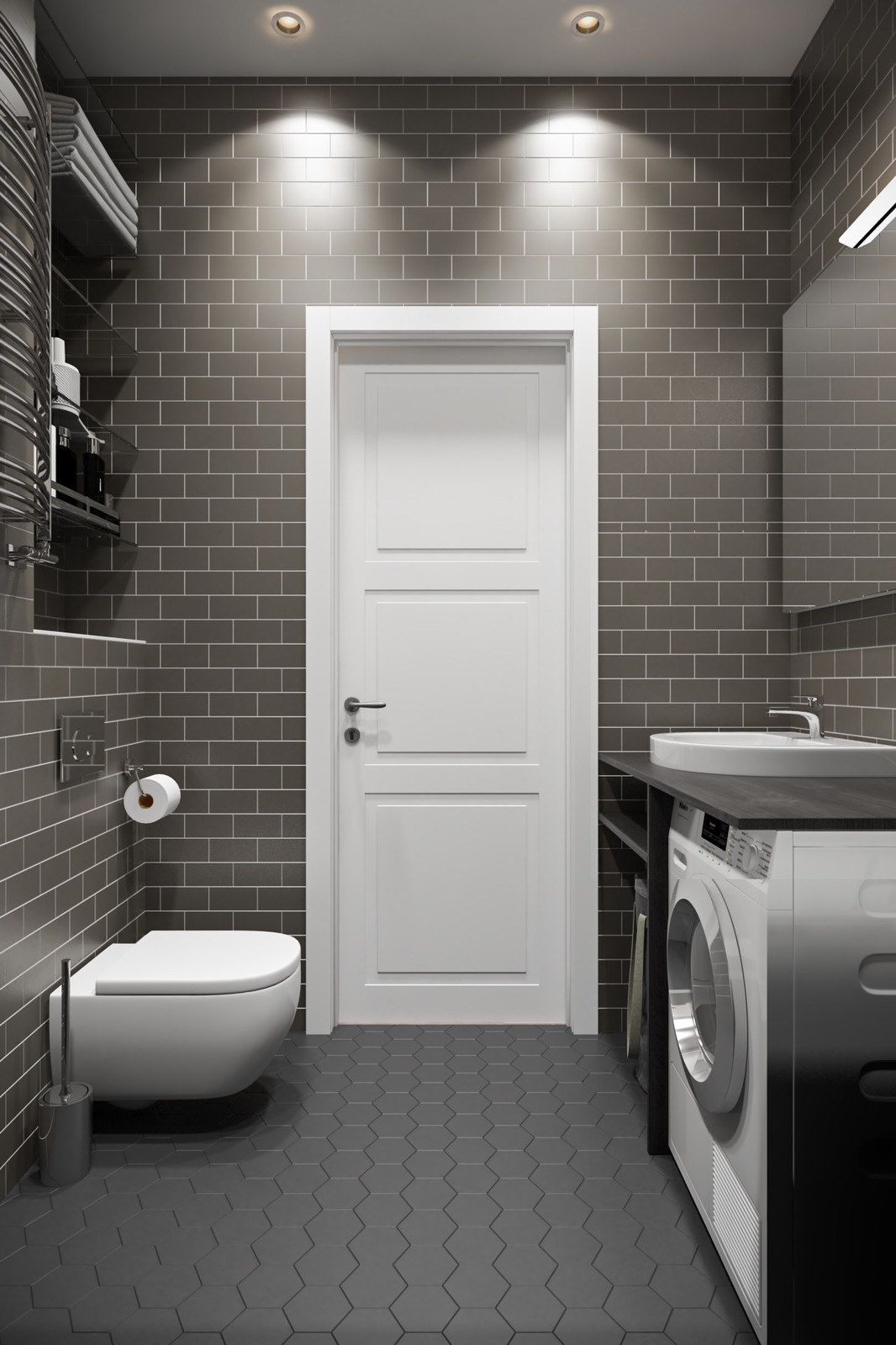 Квартира 57 кв.м. в Тетрис-холл г.Киев в индустриальном стиле