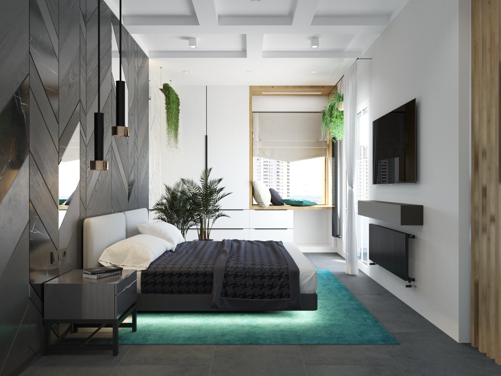 современная квартира "Белый квадрат"