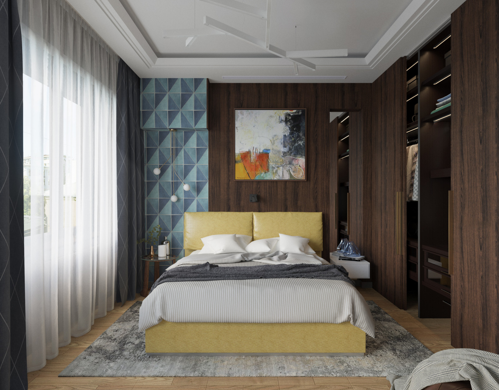 3-комнатная квартира для молодого мужчины с видом на реку (визуализация)