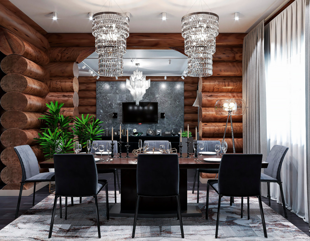 Дизайн-проект загородного дома из дикого бруса