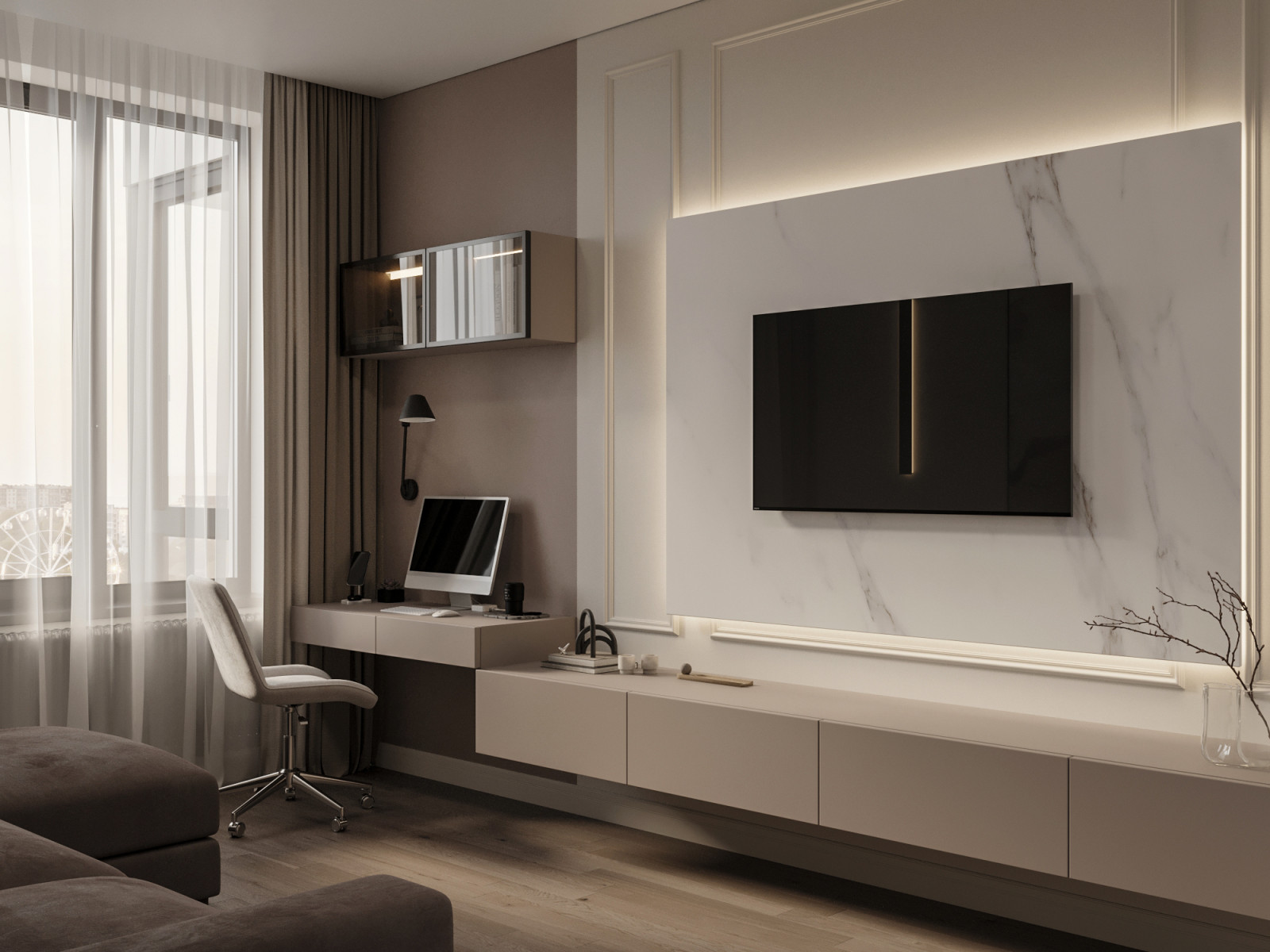 Современная квартира в Москве 78 м²