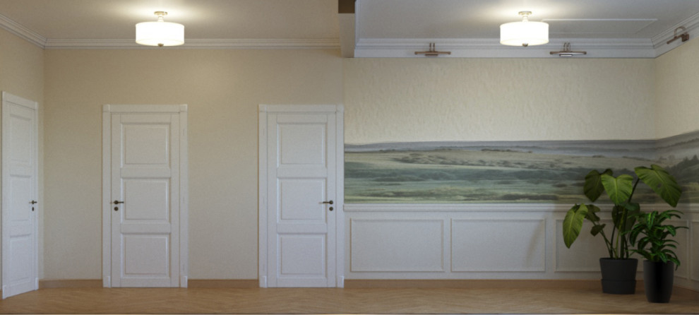 Загородный дом. Холл 2 этажа