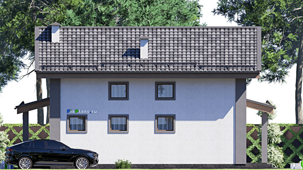 Проект дома с мансардой 8х13 м S127м2 F-17810